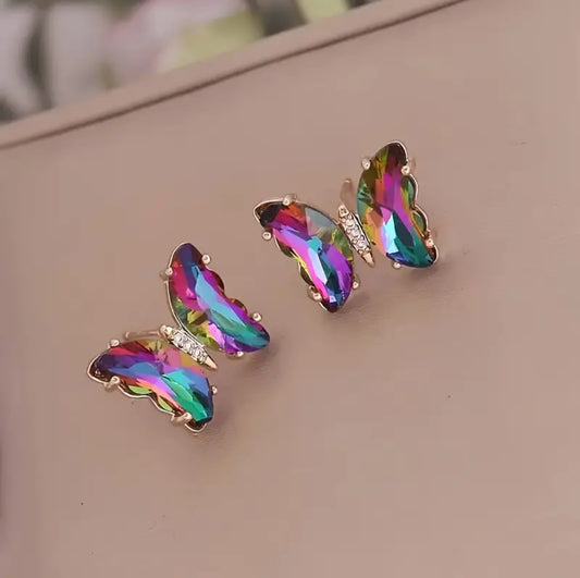 Dazzling Butterfly Stud Earrings