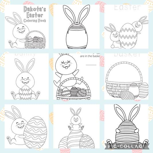 Personalized Easter Coloring Book